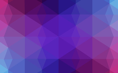 Fototapeta premium Dark Pink, Blue vector texture with gradient triangles.