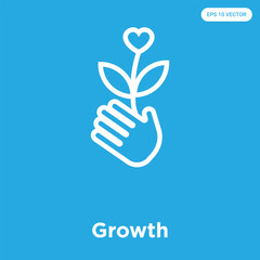 Fototapeta premium Growth icon isolated on blue background