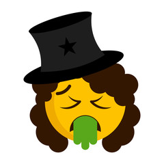 Sick magician emoji with a hat