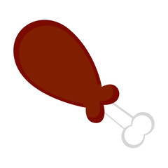 Isolated roasted chicken icon