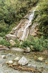 This Kuikhola/Kali Khola waterfalls is on the way to Old Silk Route after Rongli ,East Sikkim . Slow shutter speed is used.