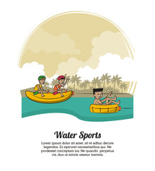 Obraz na płótnie Canvas Water sports banner with information concept vector illustration graphic design