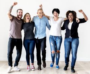 Obraz premium Diverse people with teamwork concept