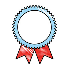 rosette award medal success image vector illustration drawing