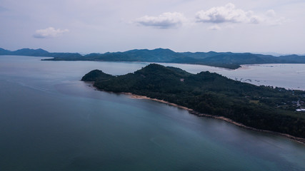 aerial view landscape of  Koh Yao Noi ,  Krabi Thailand