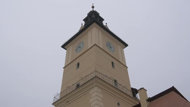 Low angle view of the History Museum's clock tower