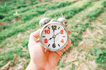 An Alarm Clock Set To 8 AM to Represent Time That People Going to Work