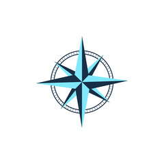 Star Navigation Compass Logo, compass vector logo design, Compass logo template