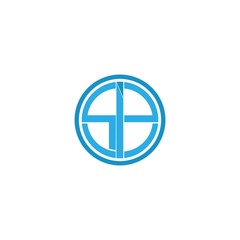 Initial Letter SP Circle Logo Design Vector Template. SP Letter Logo Design, SP logo. S P design.
