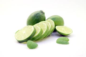 Tropical fresh and delicious lime objects