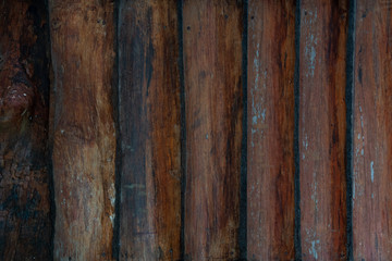 wall made from many pieces of timber for background design