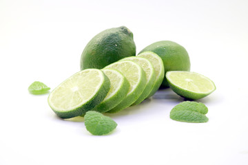 Tropical fresh and delicious lime objects