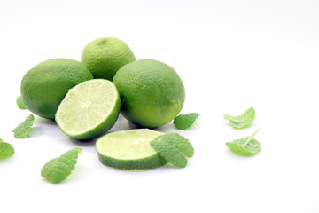 Tropical fresh and delicious lime objects