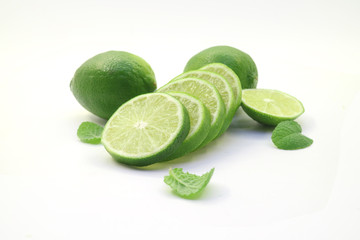 Tropical fresh and delicious lime objects