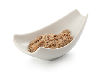 Meat pate in the bowl