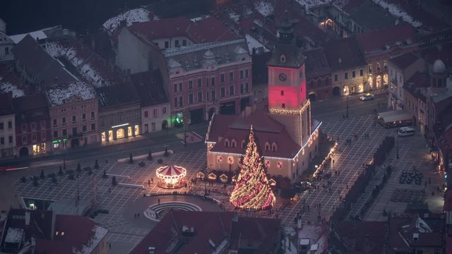 Timelapse of Brasov Christmas market