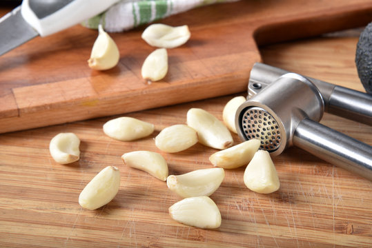 Fresh peeled garlic cloves