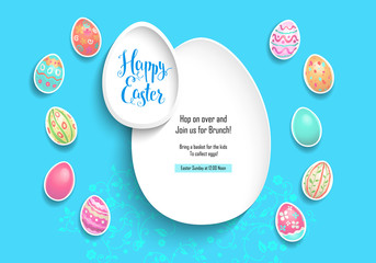 Blue Template poster eggs