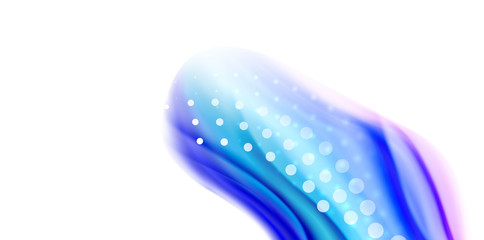 Vector flowing liqiud colors isolated on white, wave abstract background