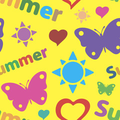 Colorful summer seamless texture