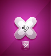 Phone support call center button