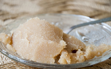 A traditional sweet dish made with flour and sugar 