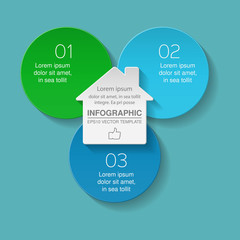 Vector infographic template for diagram, graph, presentation, chart, business concept with 3 options.