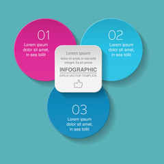 Vector infographic template for diagram, graph, presentation, chart, business concept with 3 options.