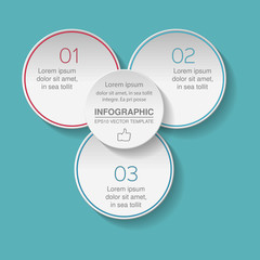 Vector infographic template for diagram, graph, presentation, chart, business concept with 3 options.