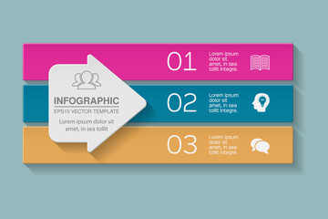 Vector infographic template for diagram, graph, presentation, chart, business concept with 3 options.