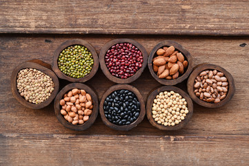 collection of different legumes for background
