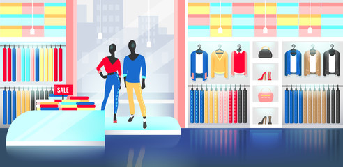 Fashion Shop Interior Illustration