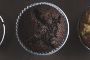 Chocolate Muffin from 90 degree view