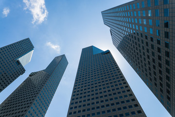 Suntec City, Singapore - July 03, 2016: : Skyscrapers, Office Building.