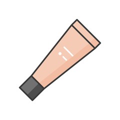 Cosmetic tube, foundation, bb or cc cream