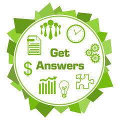 Get Answers Green Random Shapes Circular Symbols 