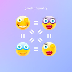 Emoji Language Equality Illustration