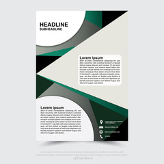 Design of business brochure, poster, web banner, flyer leaflet template.