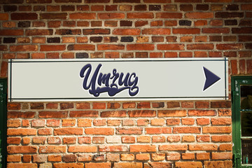 Obraz premium Schild 318 - Umzug