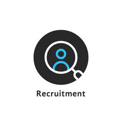round simple recruitment logo