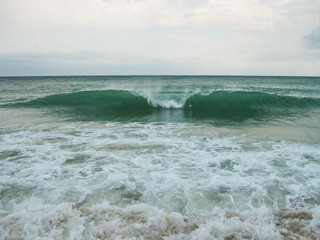 The Black Sea coast, the big waves. Autumn.
