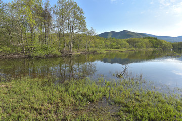 裏磐梯の小野川湖