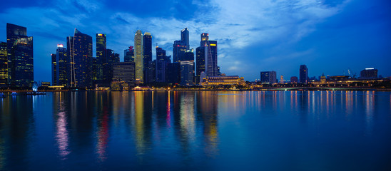 Skyline and  business district of Singapore