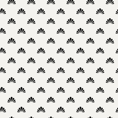 Seamless flower polka pattern