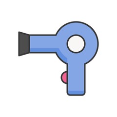Hair dryer, filled outline icon