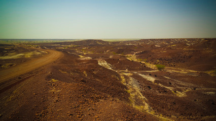 Rocky landscape at Sahara desert near Tchirozerine region, Agadez, Niger