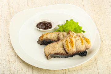 Grilled shark steak