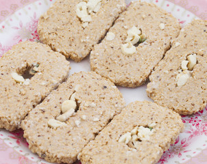 Indian Sweet Gud Kaju Gajak