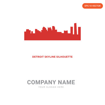 detroit skyline company logo design