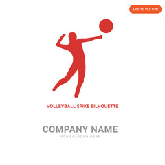 volleyball spike company logo design